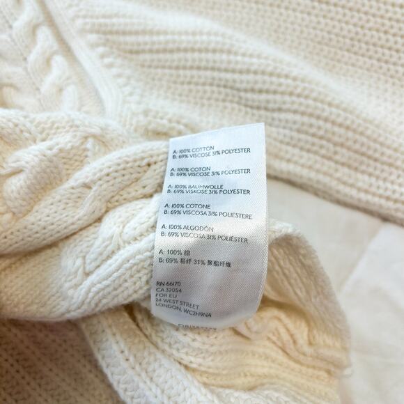 Free People Emilie Sweater Set Size XS White Whisper Cable Knit Lounge - Picture 8 of 12